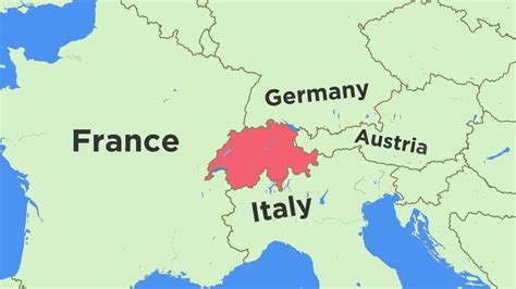 Map of switzerland and surrounding countries - Map of switzerland and ...