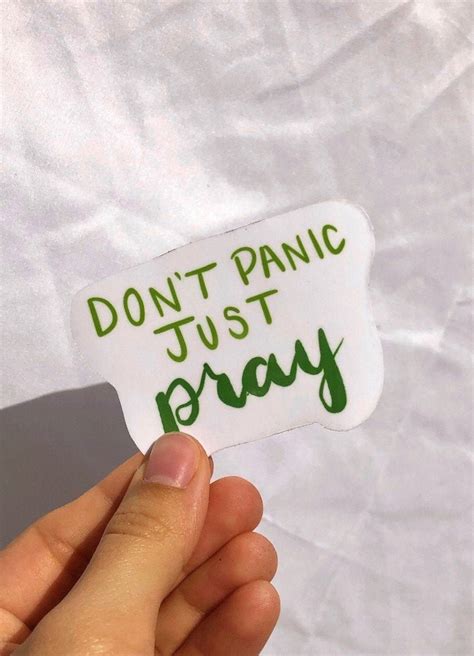 Dont Panic Just Pray Sticker Etsy