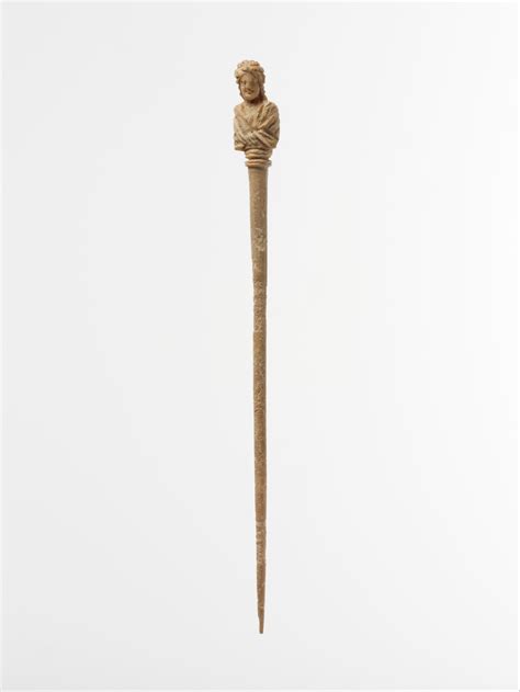 Bone Hairpin With Bust Of A Woman Roman Imperial The Metropolitan