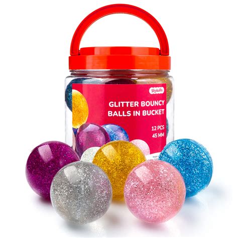 Buy Entervending Bouncy Balls 45 Mm Bouncing Balls For Kids Glitter