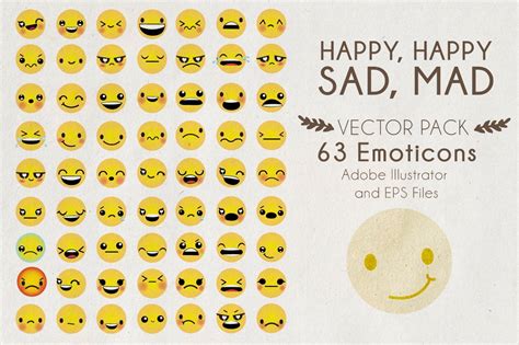 Happy Happy Sad Mad Vector Pack Creative Daddy