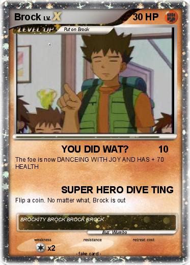 Pokémon Brock 392 392 You Did Wat My Pokemon Card