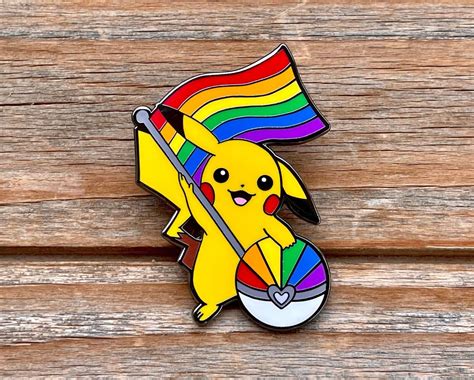 Pride Pikachu Lgbt Gay Rainbow Flag Love Pokemon Hard Enamel Pin Ebay