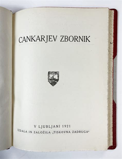 Slavica Literature Cankarjev Zbornik [cankar Anthology] Antiquariat Daša Pahor