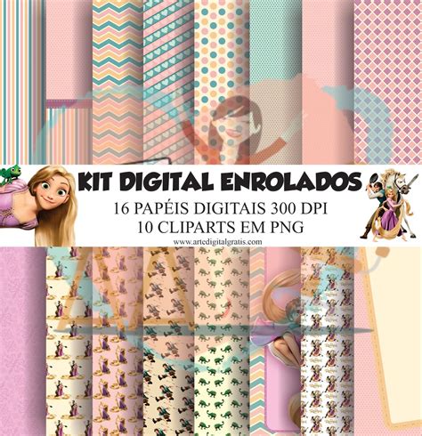 Kit Digital Enrolados GrÁtis Arte Digital Grátis