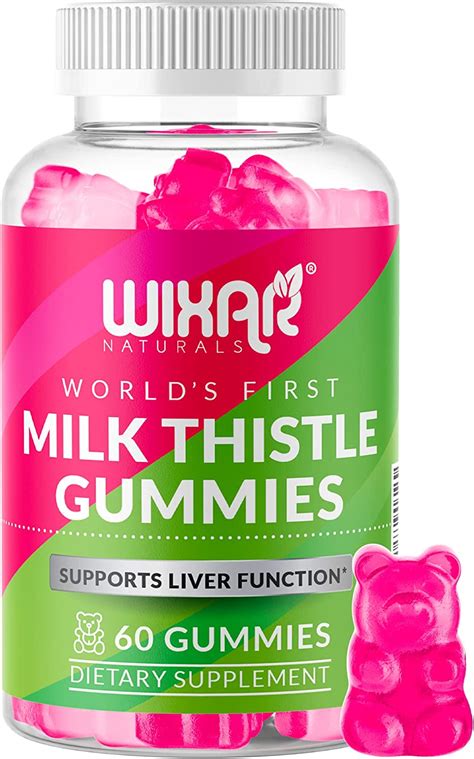 Wixar Naturals Milk Thistle Gummies Natural Liver Cleanse