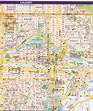 Map downtown Calgary, Alberta Canada.Calgary city map with highways ...