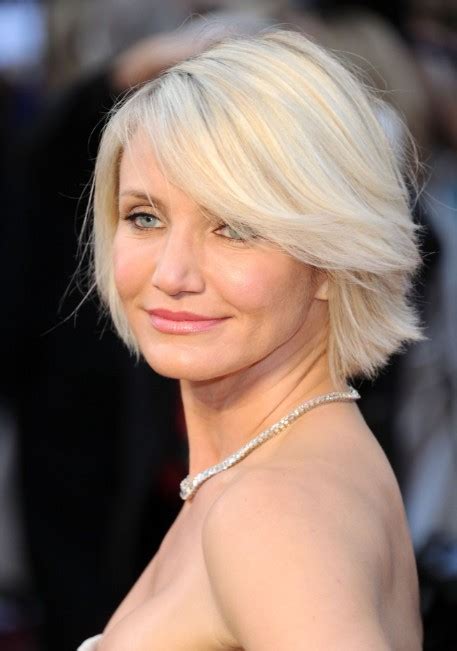 Want a bob haircut but don't know where to start? Cameron Diaz New Haircut: Short Blonde Bob Hairstyle with ...