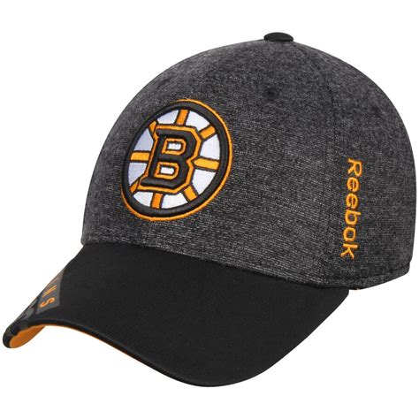 Boston Bruins Reebok Two Tone Structured Flex Hat Charcoalblack