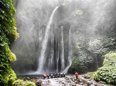 Hike To Tiu Kelep Waterfall Mt Rinjani National Park Lombok And The