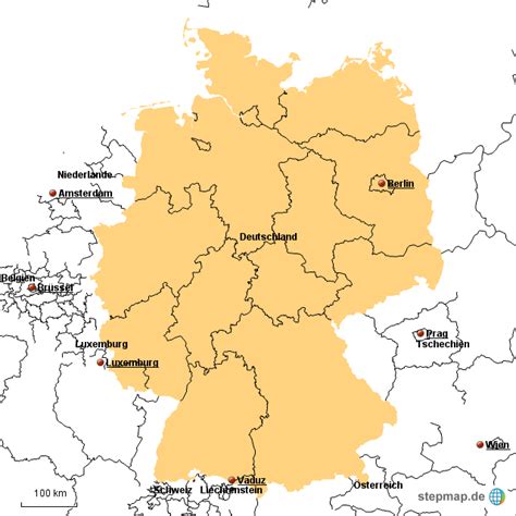 Bundesrepublik deutschland) ist ein bundesstaat in mitteleuropa. Deutschland Nachbarländer und Hauptstädte von Stoppi67 ...