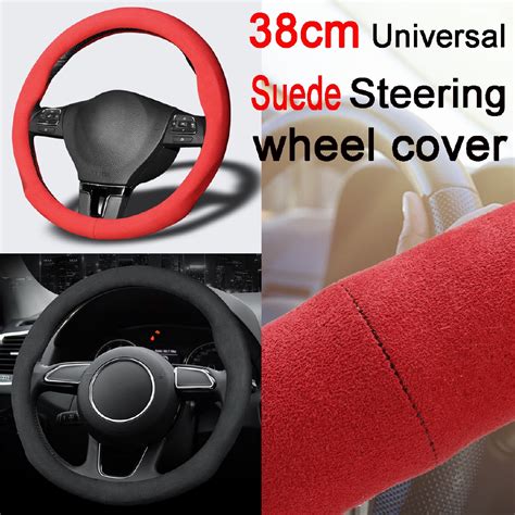 Breathable Anti Skid Universal Car Steering Wheel Cover Suede Alcantara