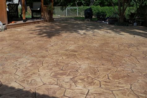Stamped concrete patio patterns and colors. Dr. Dan's Garden Tips: Stamped Concrete vs. Pavers