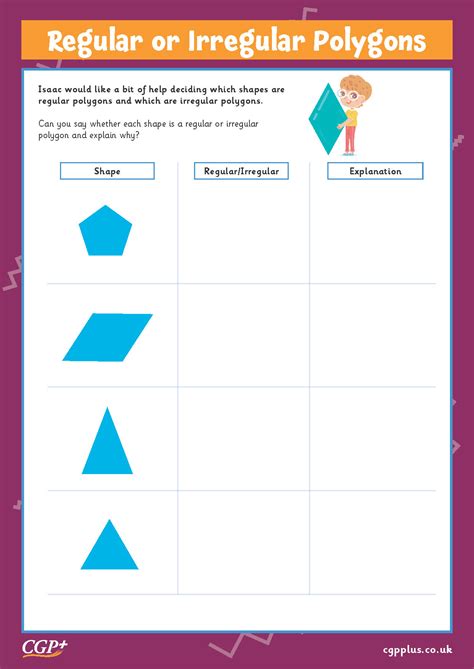 Regular or Irregular Polygons (Year 5) | CGP Plus - Worksheets Library