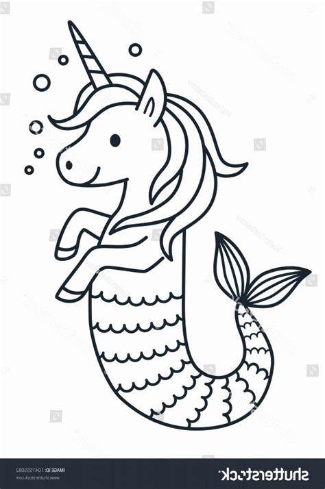 coloring page mermaid unicorn printable coloring
