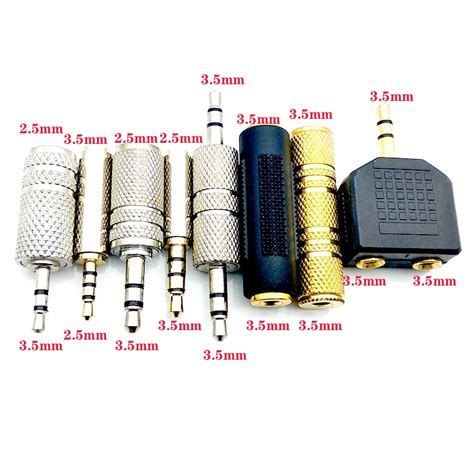 3pcs Jack 35 Mm To 25 Mm Audio Adapter 25mm Male To 35mm Female
