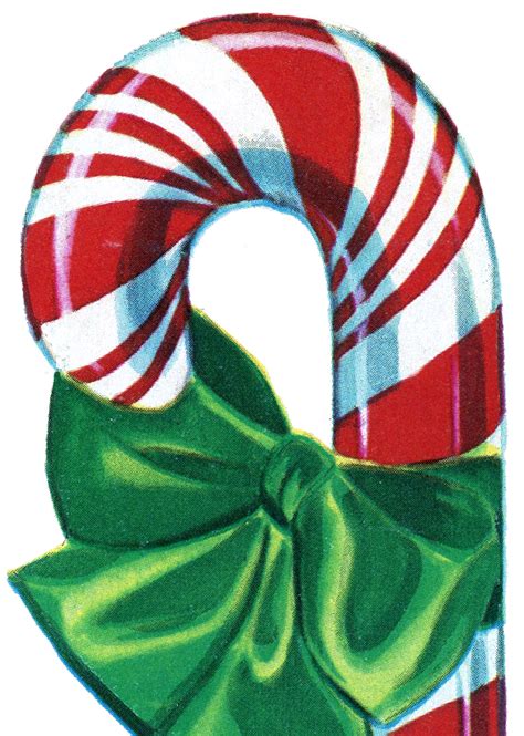 Free Vintage Christmas Clip Art Candy Cane The Graphics Fairy