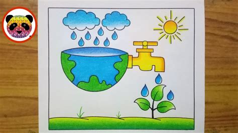 World Water Day Poster Drawing Save Water Save Life Drawing Save