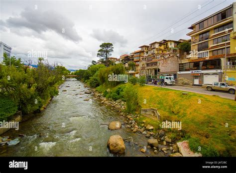 Cuenca Ecuador April 22 2015 Tomebamba River As Seen Running