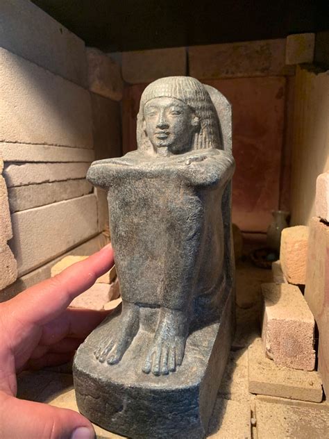 Egyptian Block Statue Museum Replica Sculpture Reign Of Horemheb