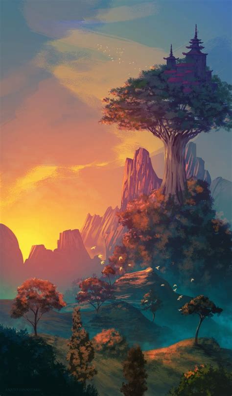 The Valley Of Serenity By Anatofinnstark On Deviantart Anime Scenery