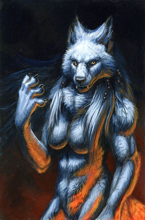 Spring Commission Kibitzer By Hibbary Werewolf Art Female