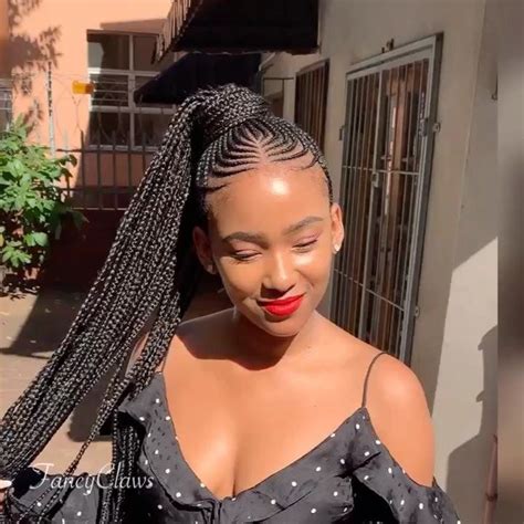 Beautiful unique braided straight up hairstyles today 1. Fancyclaws on Instagram: "hairstyle and eyelashes available at FancyClaws please contact ...