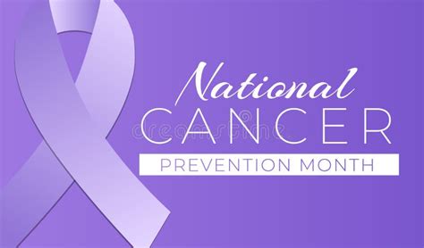 National Cancer Prevention Month Background Illustration Stock Vector