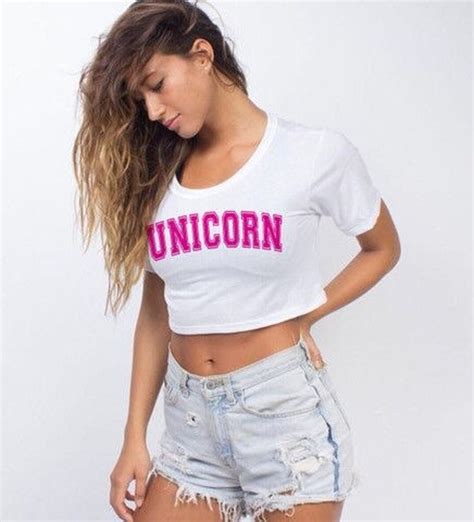 Unicorn Crop Top By Lionsanddaisies On Etsy
