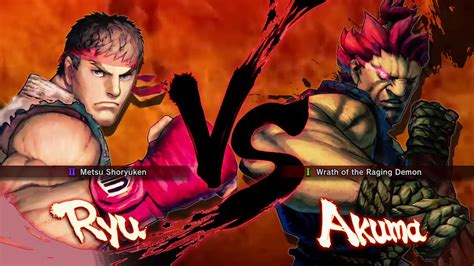 Super Street Fighter 4 Arcade Edition Ryu Vs Akuma Japanese Youtube