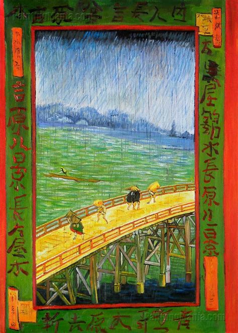 Japonaiserie Bridge In The Rain After Hiroshige Vincent Van Gogh