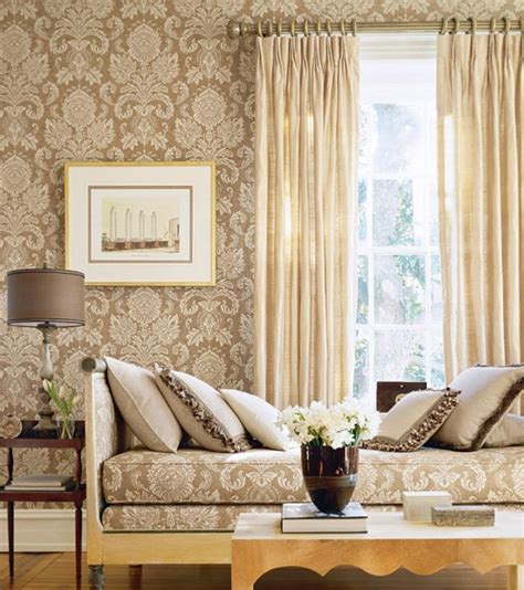 A collection of the top 40 beautiful living wallpapers and backgrounds available for download for free. 30 Elegant and Chic Living Rooms with Damask Wallpaper - Rilane