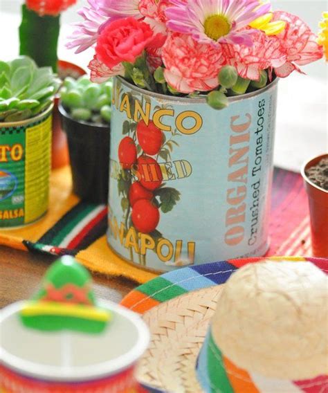 13 Latin American Inspired Holiday Table Settings Mexican Fiesta Bridal Shower Tin Can