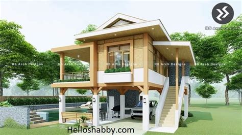 Elevated Amakan Bahay Kubo Design With Modern Style And Pool