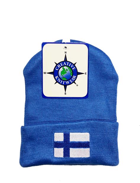 Newborn Finnish Flag Hat Blue Copper World