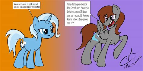 cm and trixie body swap by cm the artist on deviantart