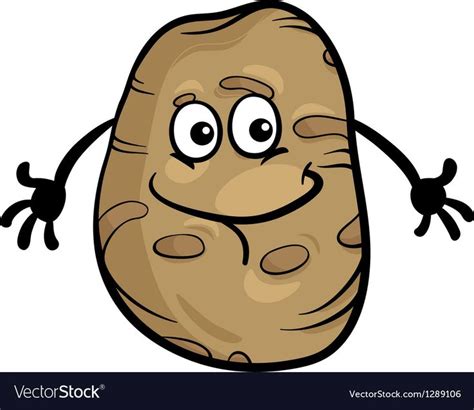 Cute Potato Vegetable Cartoon Vector Image On Vectorstock Vegetable