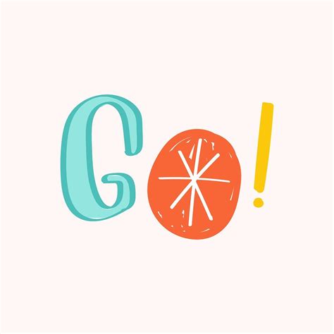 Go Word Vector Doodle Font Typography Free Image By