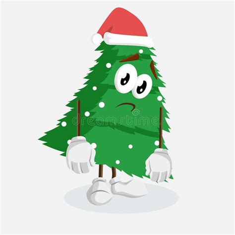 Sad Christmas Tree Cartoon Stock Illustration Illustration Of Lonely