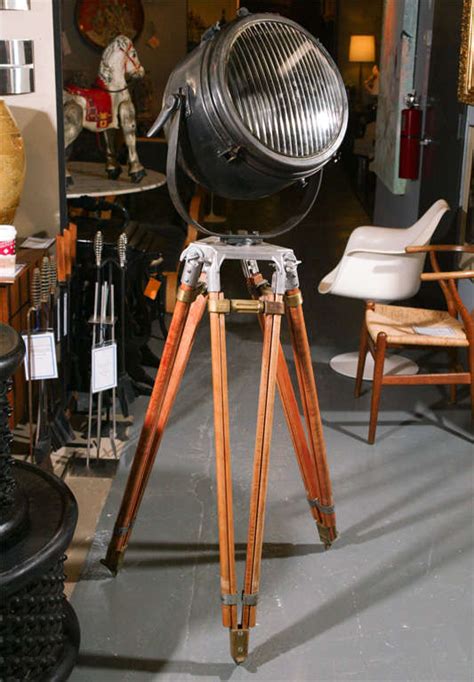 Nautical Searchlight On Tripod Stand At 1stdibs