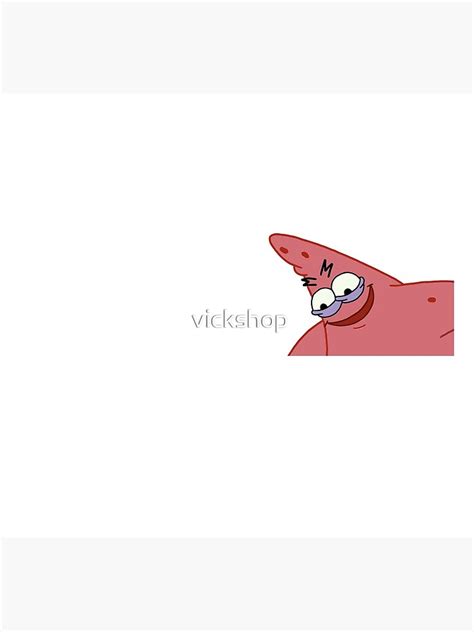 Patrick Star Evil Face Meme Evil Patrick Star Meme Iphone Wallet For