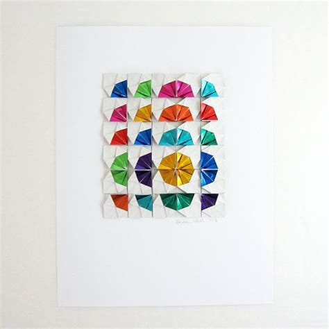 Geometric Art Paper Collage Origami Sketch No17 Original Etsy