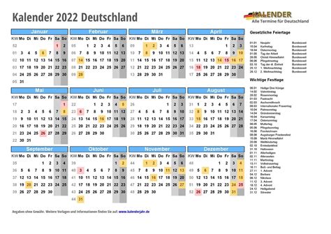 Kalender 2022 Pdf Und  Im Din A4 Querformat Fertig Zum Ausdruck Alle