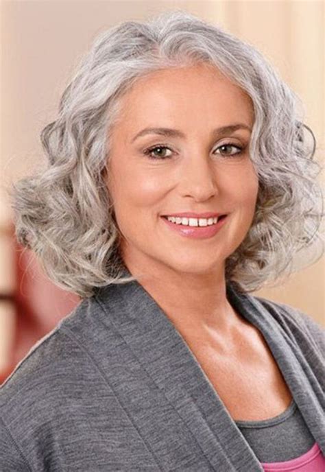 Medium Length Curly Gray Hairstyles Amazing Ideas