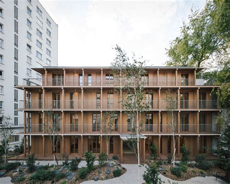 Mars Architectes Complete Sustainable Wood Apartment In The Heart Of