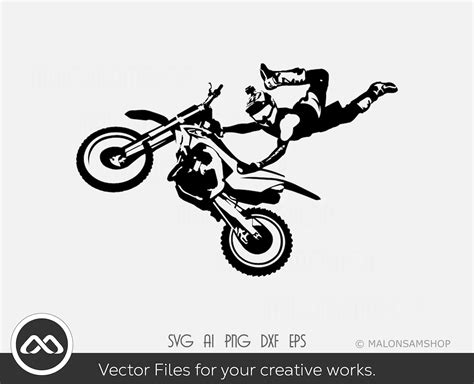 Boys Dirtbike Scrapbook Graphic Clipart