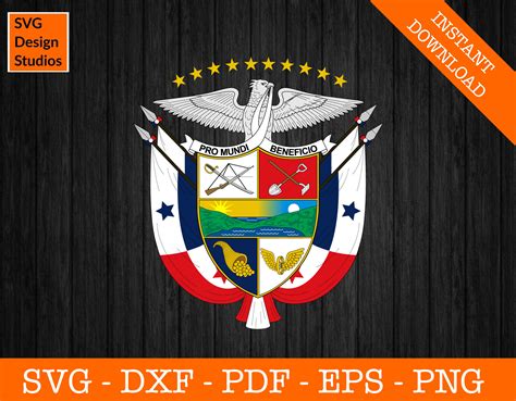 Panama Svg Coat Of Arms Panama National Seal Clipart Svg Cut File
