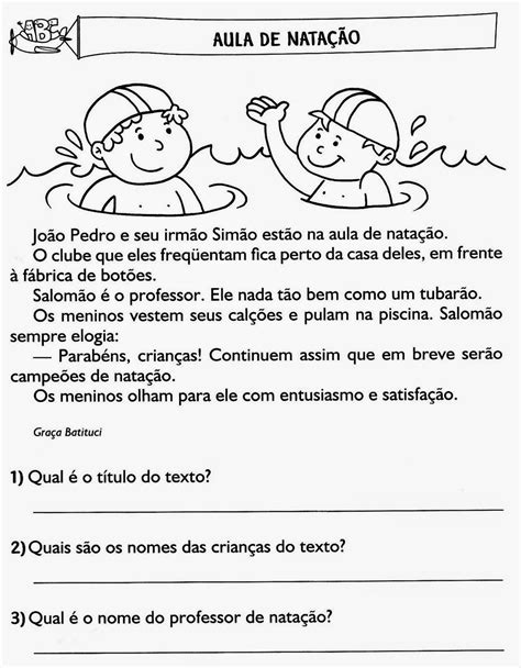 Educa X Exerc Cios De Portugu S Ano Ensino Fundamental Interpreta O