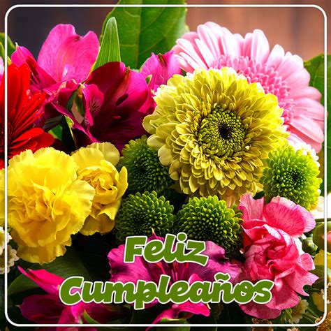 Imágenes De Feliz Cumpleaños Con Flores Imagenessu