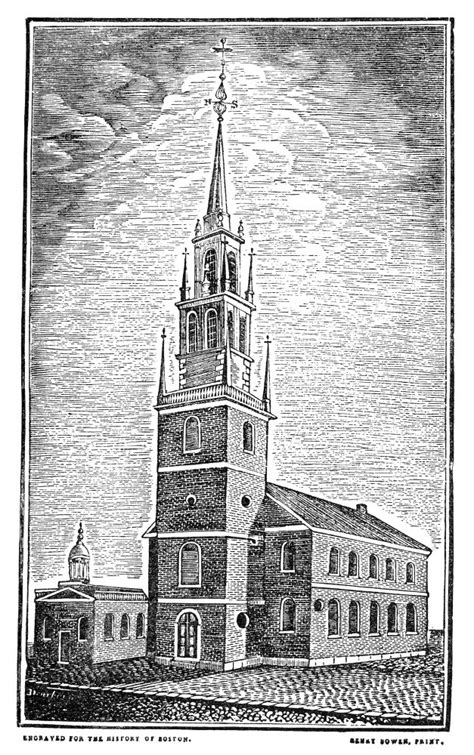 Old North Church 1775 Nthe Old North Christ Church In The Spire Of